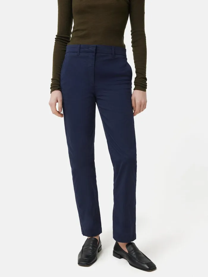 Shop Marden Cotton Chino Indigo Indigo Jigsaw Trousers