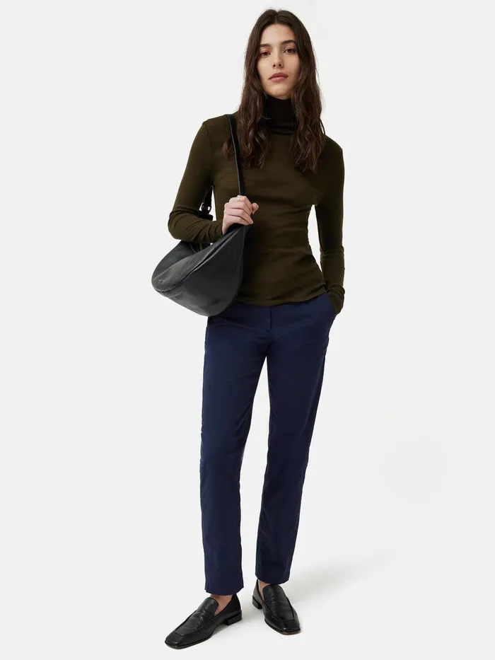 Shop Marden Cotton Chino Indigo Indigo Jigsaw Trousers