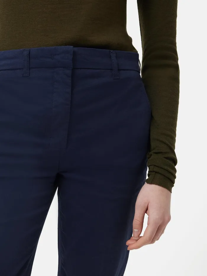 Shop Marden Cotton Chino Indigo Indigo Jigsaw Trousers