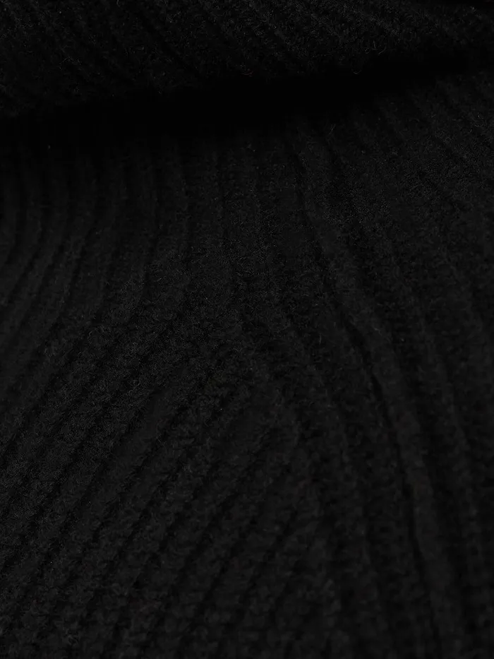 Shop Merino Fishermans Rib Jumper Black Jigsaw Knitwear and Cashmere