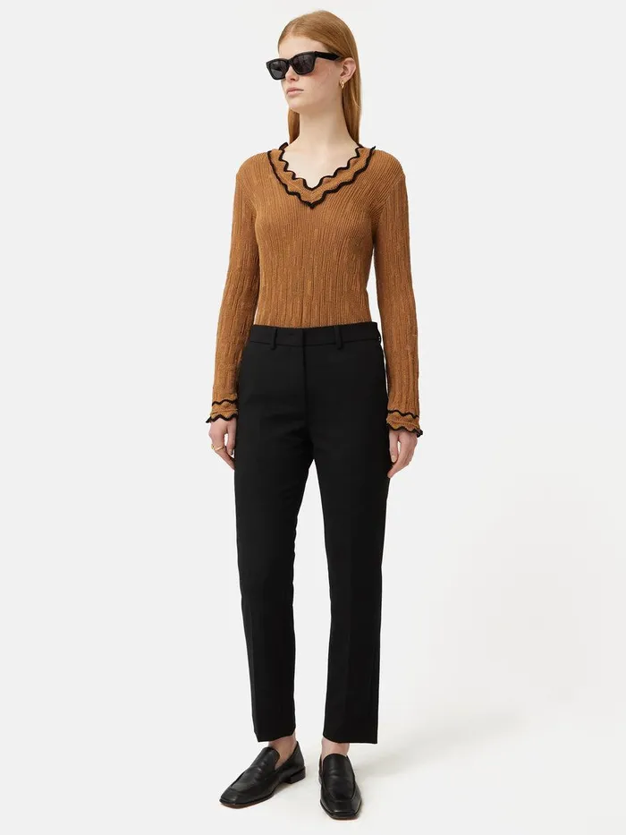 Shop Modern Crepe Marden Trouser Black Jigsaw Coords