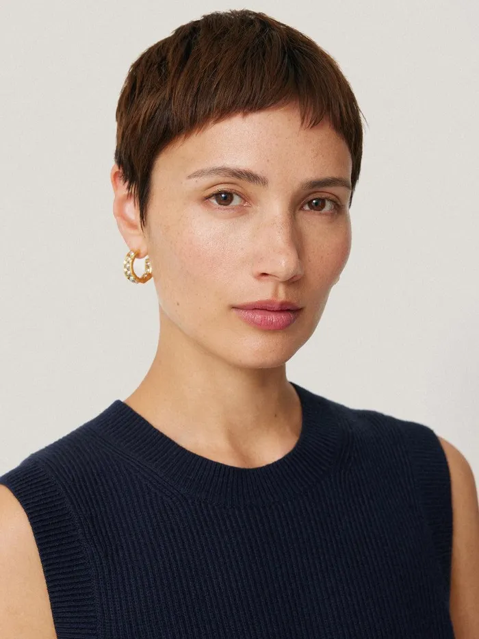 Shop Molten Bead Hoop Earring Multi Jigsaw Jewellery