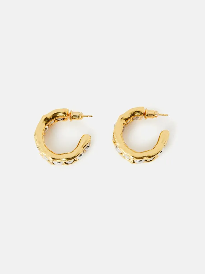 Shop Molten Bead Hoop Earring Multi Jigsaw Jewellery