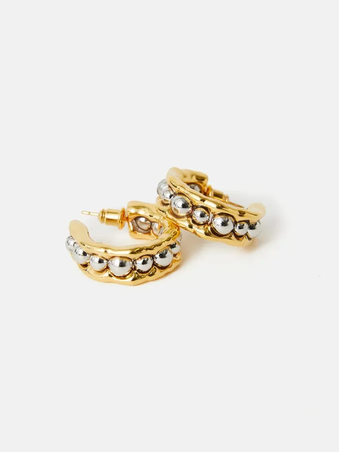 Shop Molten Bead Hoop Earring Multi Jigsaw Jewellery