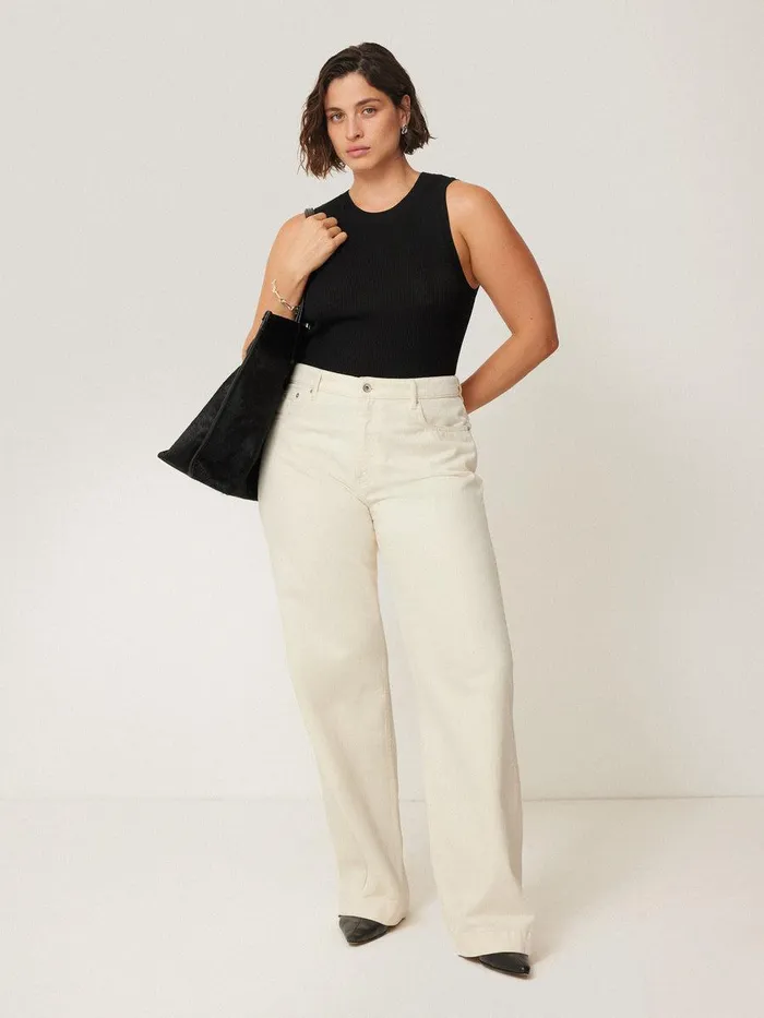 Shop Rib Knitted Tank Black Jigsaw Knitwear and Cashmere