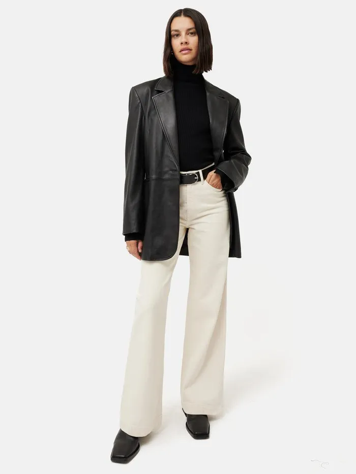 Shop Slash Back Polo Neck Jumper Black Jigsaw Knitwear and Cashmere