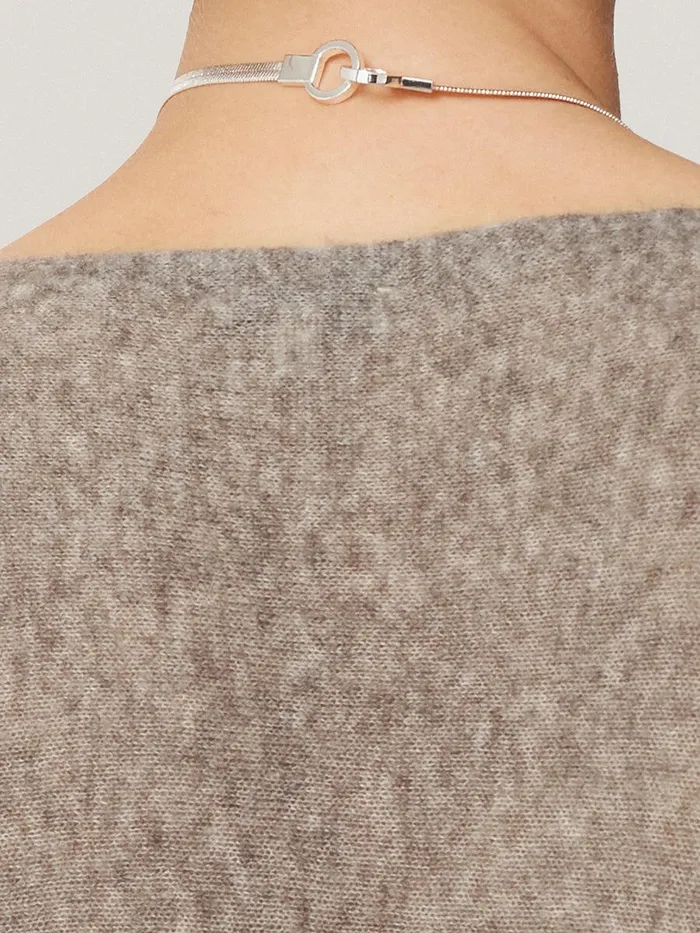 Shop Soft Gauzy Knit Poncho Jumper Taupe Jigsaw Knitwear and Cashmere