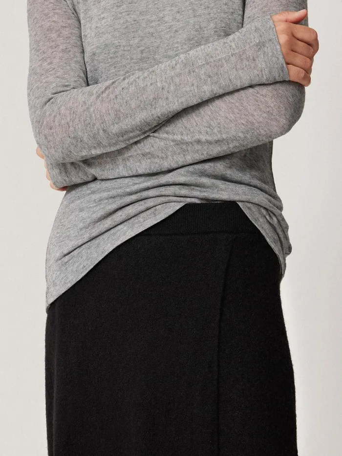 Shop Soft Gauzy Knit Skirt Black Jigsaw Coords