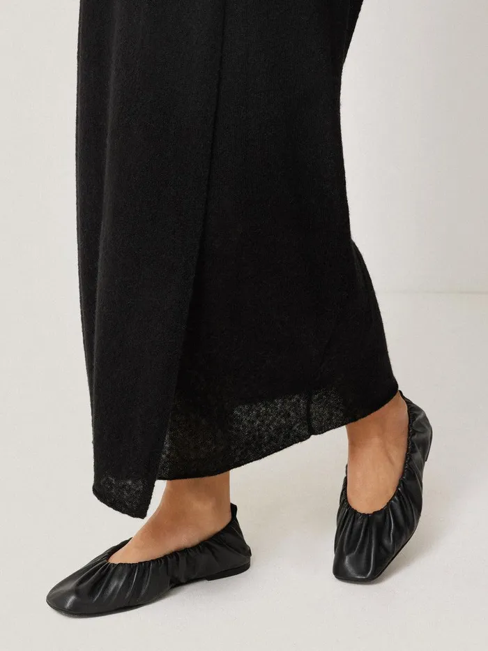 Shop Soft Gauzy Knit Skirt Black Jigsaw Coords