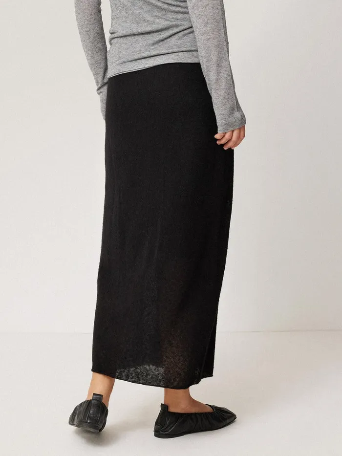 Shop Soft Gauzy Knit Skirt Black Jigsaw Coords