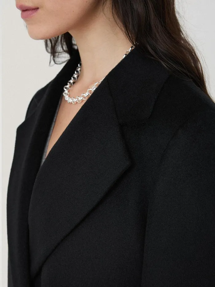 Shop Wool Maxi City Coat Black Jigsaw Coats and Jackets