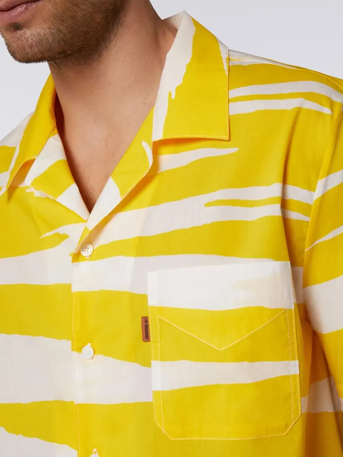 ShortSleeved Cotton Bowling Shirt Multicoloured Men Missoni Shirts