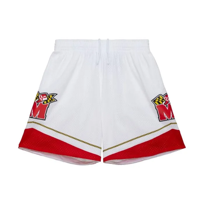 Shorts Men Mitchell and Ness Replica University Of Maryland White 200102 Shorts