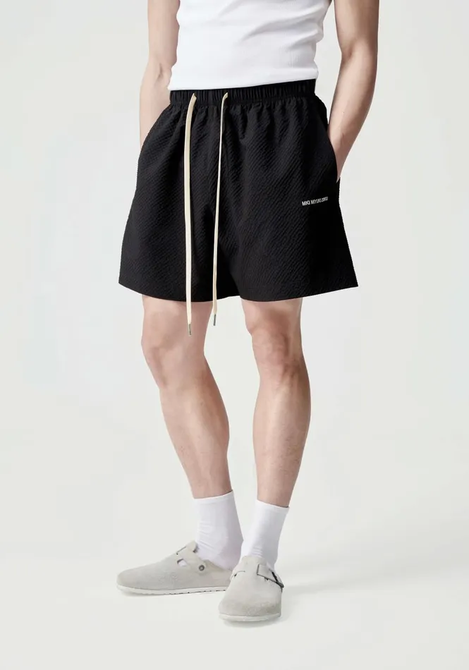 Shorts Men MKI MIYUKI ZOKU Mki Seersucker Shorts Black