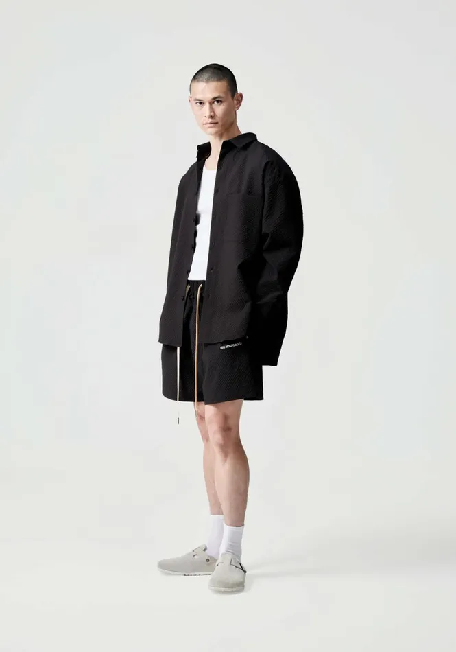 Shorts Men MKI MIYUKI ZOKU Mki Seersucker Shorts Black