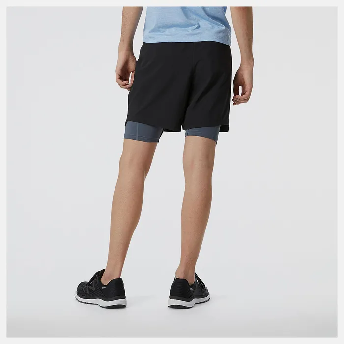 Shorts Men Newbalance RWTech 7 Inch 2in1 Short Black Shorts Men Newbalance RWTech 7 Inch 2in1 Short Black