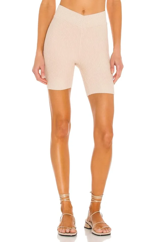 Shorts Women Lovers and Friends V Waist Biker Shorts Nude