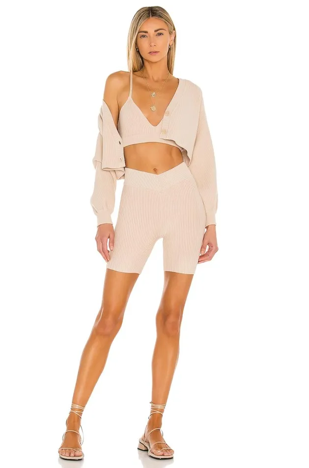 Shorts Women Lovers and Friends V Waist Biker Shorts Nude
