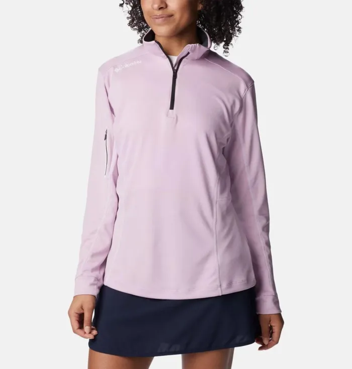 Shotgun Quarter Zip Golf Pullover Blossom Pink Womens Columbia Sportswear Long Sleeve