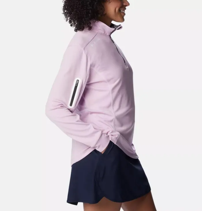 Shotgun Quarter Zip Golf Pullover Blossom Pink Womens Columbia Sportswear Long Sleeve Shotgun Quarter Zip Golf Pullover Blossom Pink Womens Columbia Sportswear Long Sleeve