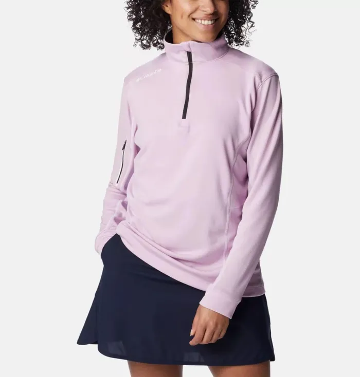 Shotgun Quarter Zip Golf Pullover Blossom Pink Womens Columbia Sportswear Long Sleeve Shotgun Quarter Zip Golf Pullover Blossom Pink Womens Columbia Sportswear Long Sleeve