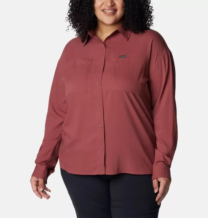 Silver Ridge Utility Long Sleeve Shirt 8211 Plus Size Beetroot Womens Columbia Sportswear Long Sleeve Silver Ridge Utility Long Sleeve Shirt 8211 Plus Size Beetroot Womens Columbia Sportswear Long Sleeve
