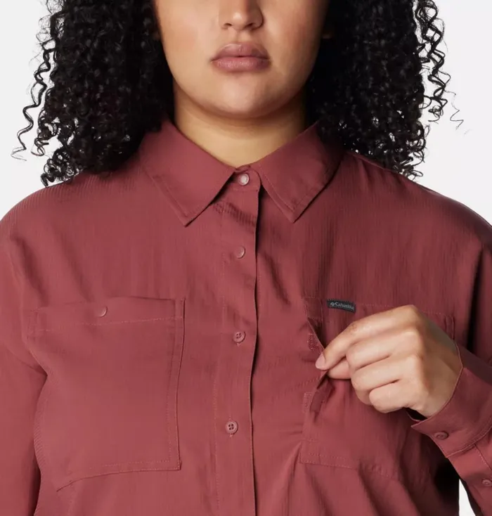 Silver Ridge Utility Long Sleeve Shirt 8211 Plus Size Beetroot Womens Columbia Sportswear Long Sleeve Silver Ridge Utility Long Sleeve Shirt 8211 Plus Size Beetroot Womens Columbia Sportswear Long Sleeve