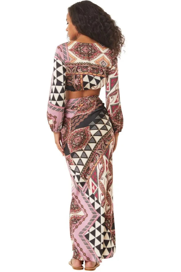 Skirts and Shorts Women MISA Los Angeles ANARAK SKIRT Leonardo Patchwork