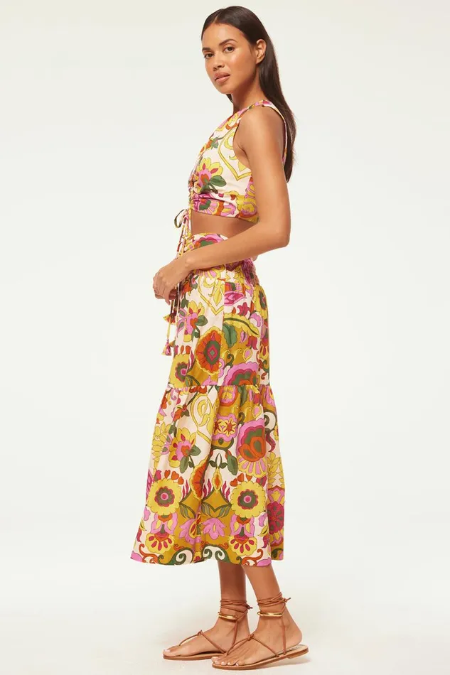 Skirts and Shorts Women MISA Los Angeles ELLEN SKIRT Floral Corsica Multi