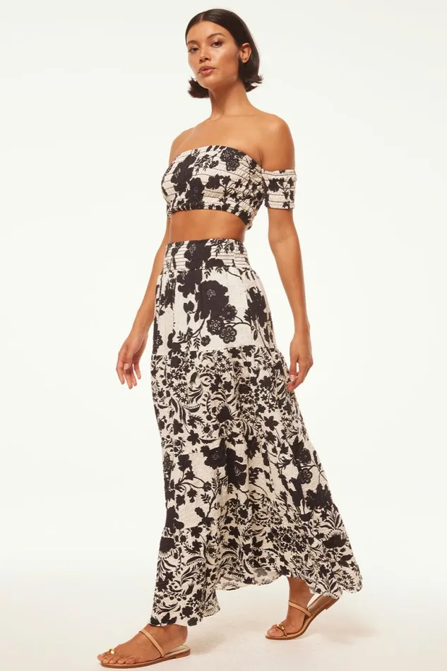 Skirts and Shorts Women MISA Los Angeles YELENA SKIRT Flora Negra