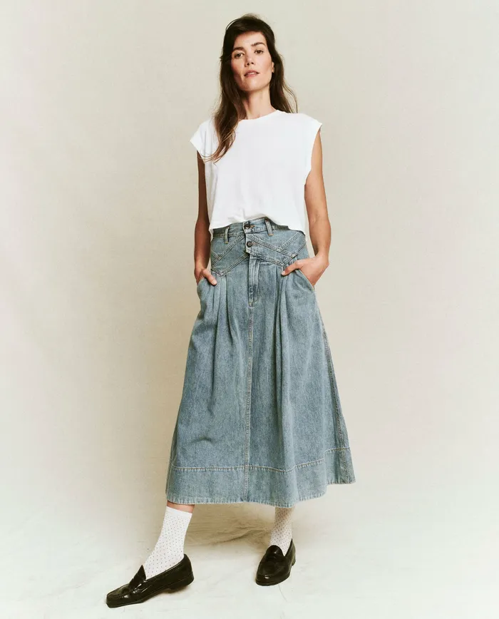 Skirts and Shorts Women The Great The Field Skirt Misty Wash
