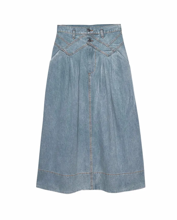 Skirts and Shorts Women The Great The Field Skirt Misty Wash