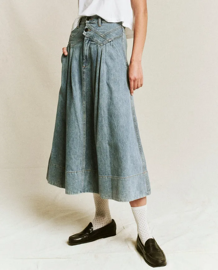 Skirts and Shorts Women The Great The Field Skirt Misty Wash