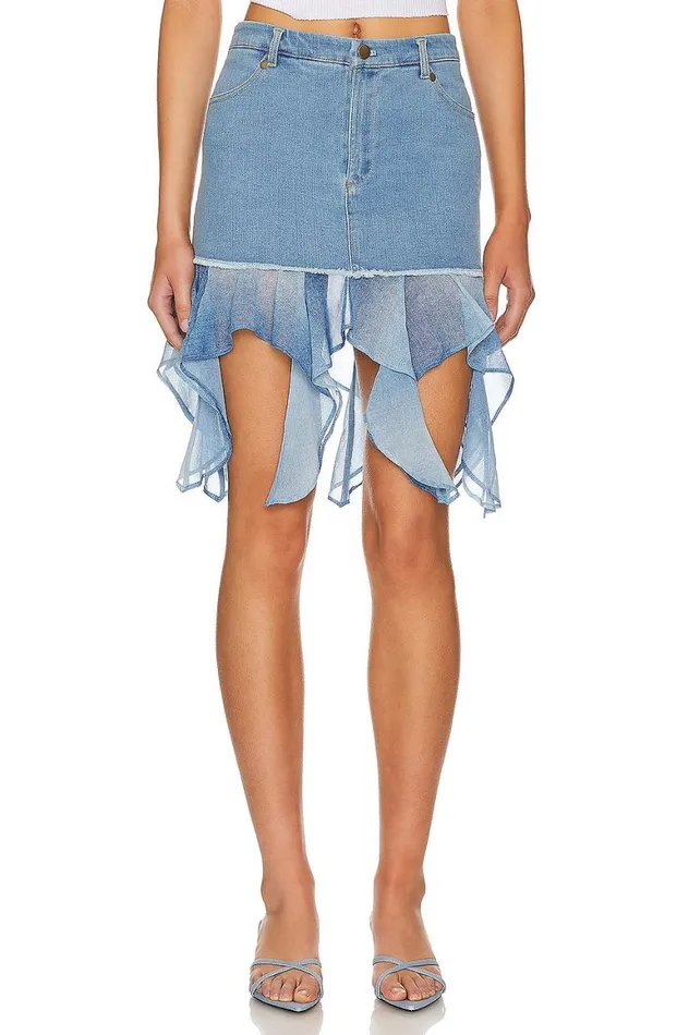Skirts Women Lovers and Friends Britney Mini Skirt Blue Denim