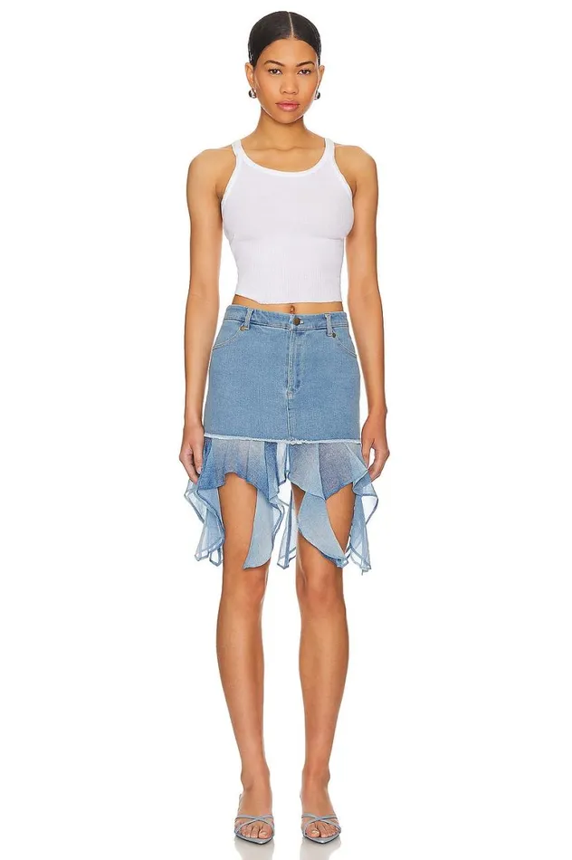 Skirts Women Lovers and Friends Britney Mini Skirt Blue Denim