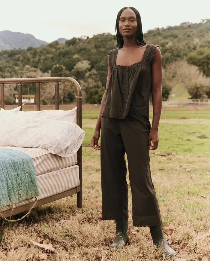 Sleep Bottoms The Great Women The Eyelet Easy Sleep Pant Black Sleep Bottoms The Great Women The Eyelet Easy Sleep Pant Black