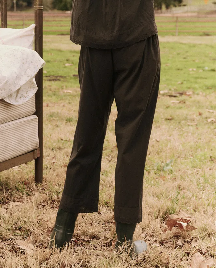 Sleep Bottoms The Great Women The Eyelet Easy Sleep Pant Black Sleep Bottoms The Great Women The Eyelet Easy Sleep Pant Black