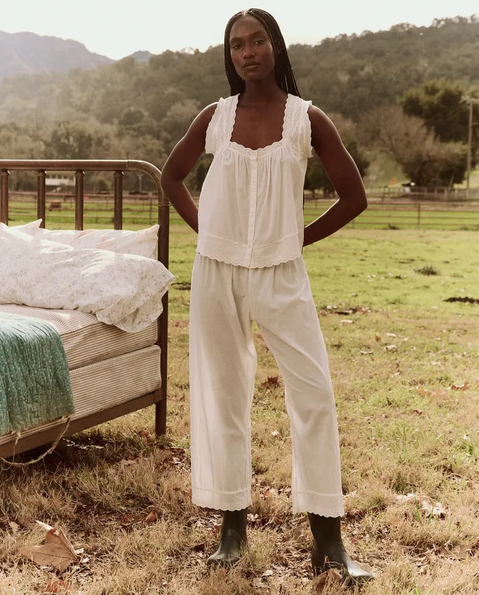 Sleep Tops Women The Eyelet Tank True White The Great Sleep Tops Women The Eyelet Tank True White The Great