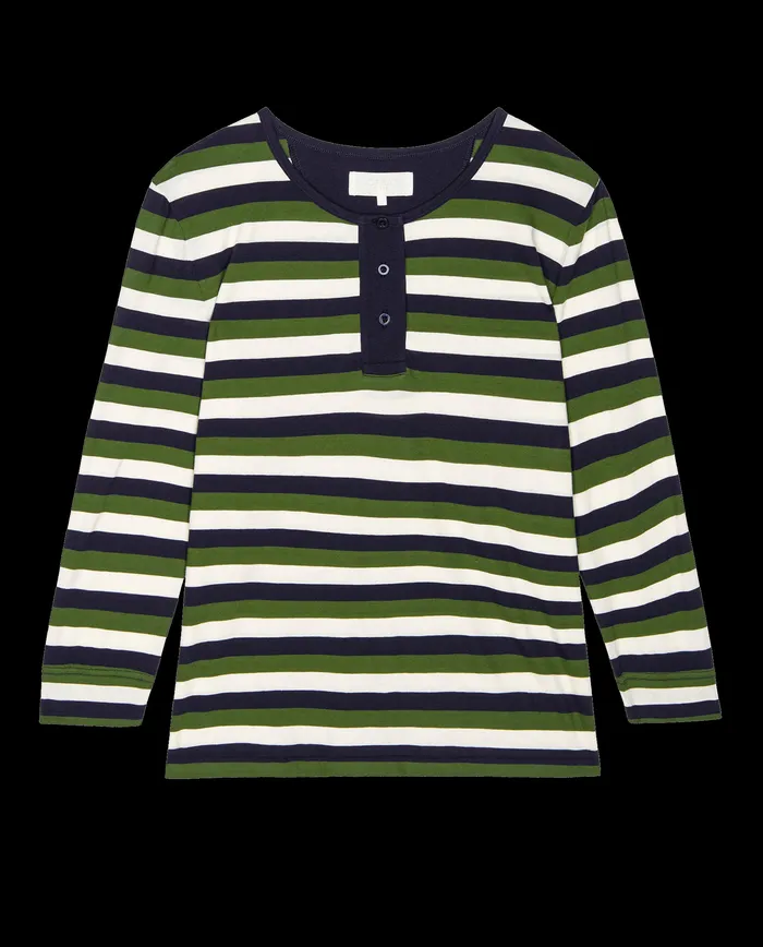 Sleep Tops Women The Great The Sleep Henley Winter Pine Stripe Sleep Tops Women The Great The Sleep Henley Winter Pine Stripe
