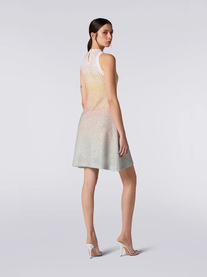 Sleeveless Mesh Dress With Sequins Multicoloured Women Missoni Dresses