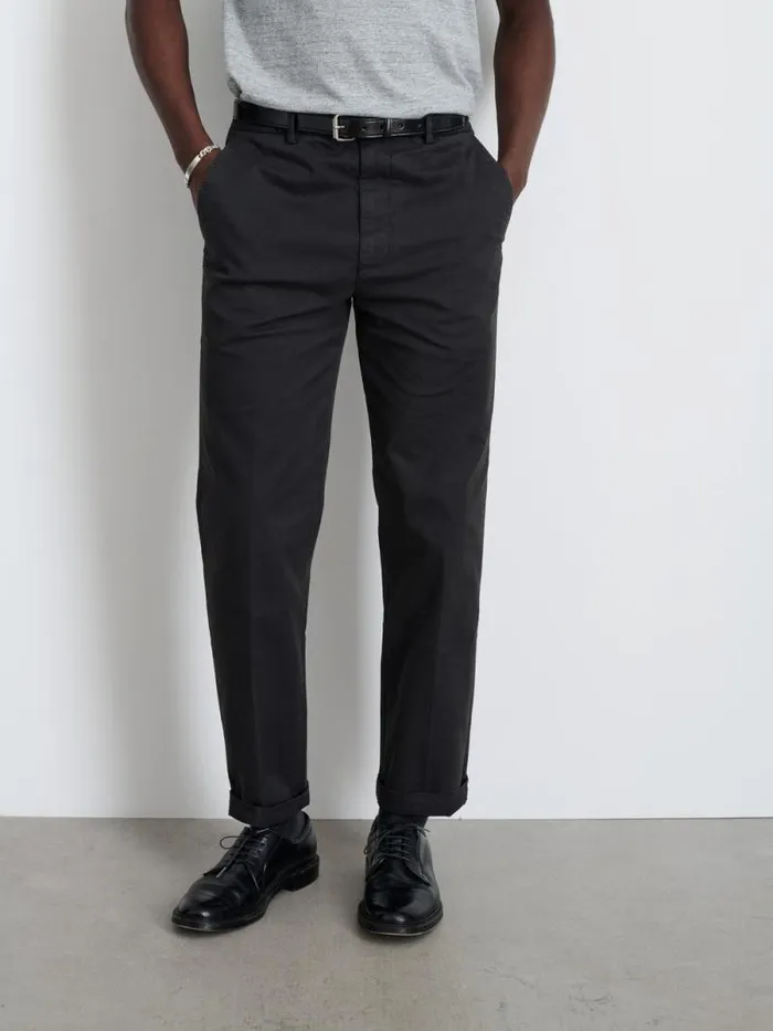 Slim Trouser In Chino Black Men Alex Mill Pants