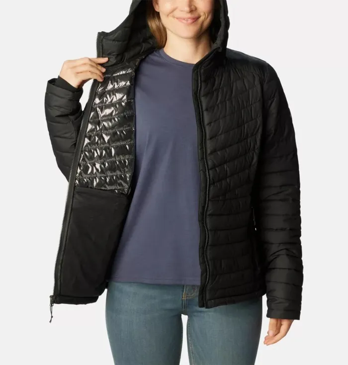 Slope Edge Hooded Jacket Black Womens Columbia Sportswear Insulated and Down Slope Edge Hooded Jacket Black Womens Columbia Sportswear Insulated and Down