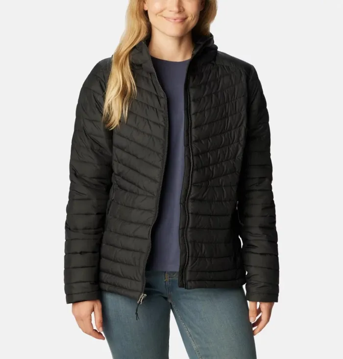 Slope Edge Hooded Jacket Black Womens Columbia Sportswear Insulated and Down Slope Edge Hooded Jacket Black Womens Columbia Sportswear Insulated and Down
