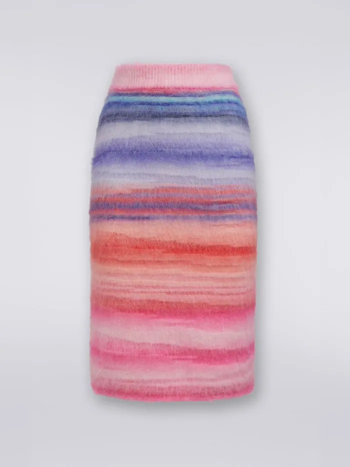 Slub Brushed Mohair Skirt Pink Women Missoni Skirts