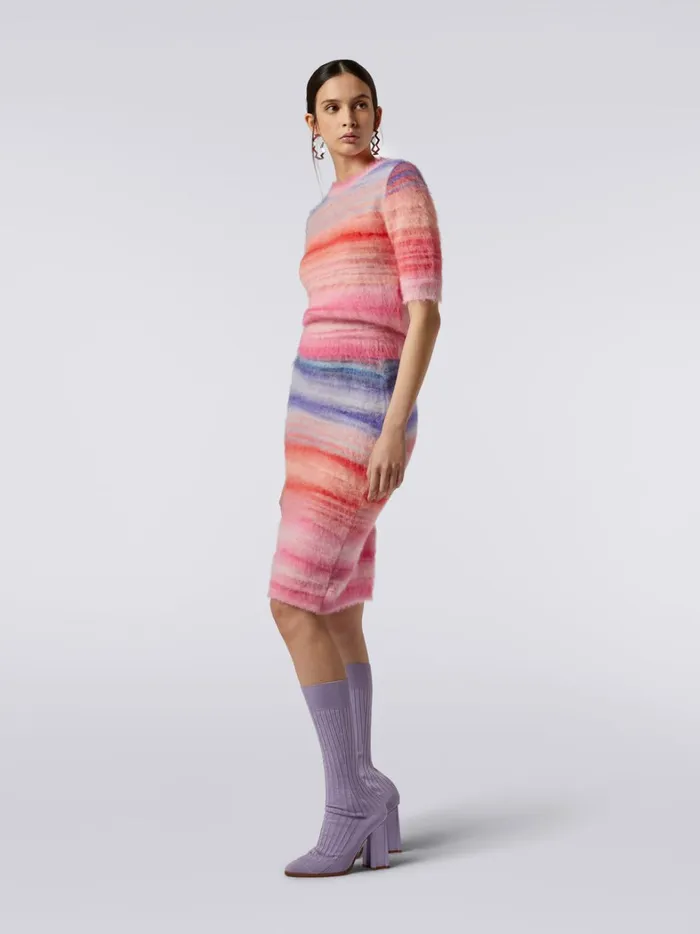 Slub Brushed Mohair Skirt Pink Women Missoni Skirts Slub Brushed Mohair Skirt Pink Women Missoni Skirts