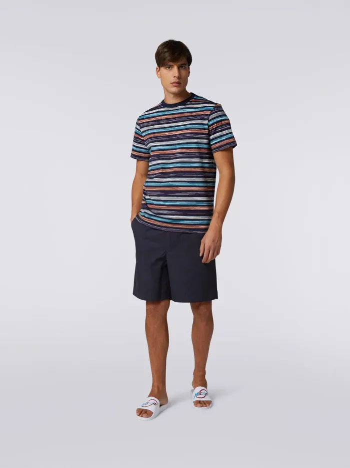 Slub Cotton Jersey CrewNeck TShirt Multicoloured Men Missoni Polos and Tshirts Slub Cotton Jersey CrewNeck TShirt Multicoloured Men Missoni Polos and Tshirts