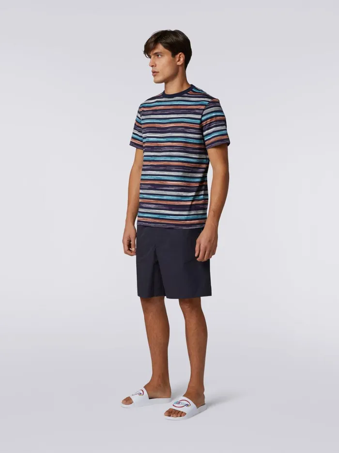 Slub Cotton Jersey CrewNeck TShirt Multicoloured Men Missoni Polos and Tshirts Slub Cotton Jersey CrewNeck TShirt Multicoloured Men Missoni Polos and Tshirts