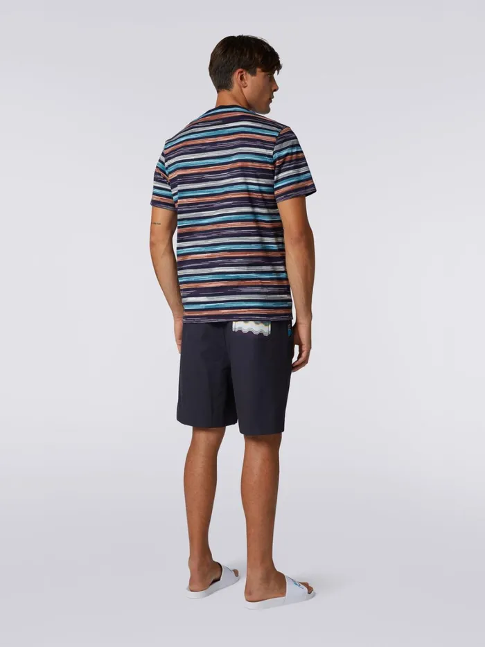 Slub Cotton Jersey CrewNeck TShirt Multicoloured Men Missoni Polos and Tshirts Slub Cotton Jersey CrewNeck TShirt Multicoloured Men Missoni Polos and Tshirts