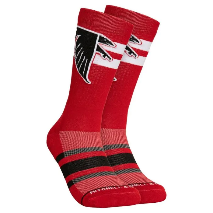 Socks Men Mitchell and Ness Lateral Crew Socks Atlanta Falcons
