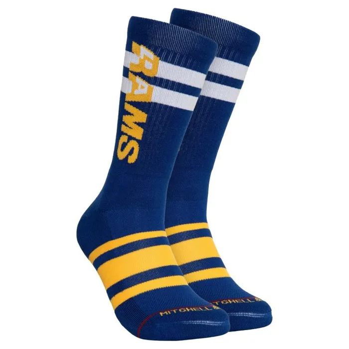Socks Men Mitchell and Ness Lateral Crew Socks Los Angeles Rams